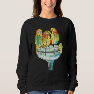 Sudadera Loros de mujeres bebiendo Margarita Retro Verano V