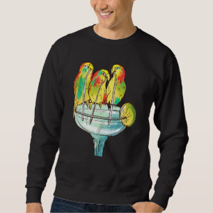 Sudadera Loros de mujeres bebiendo Margarita Retro Verano V