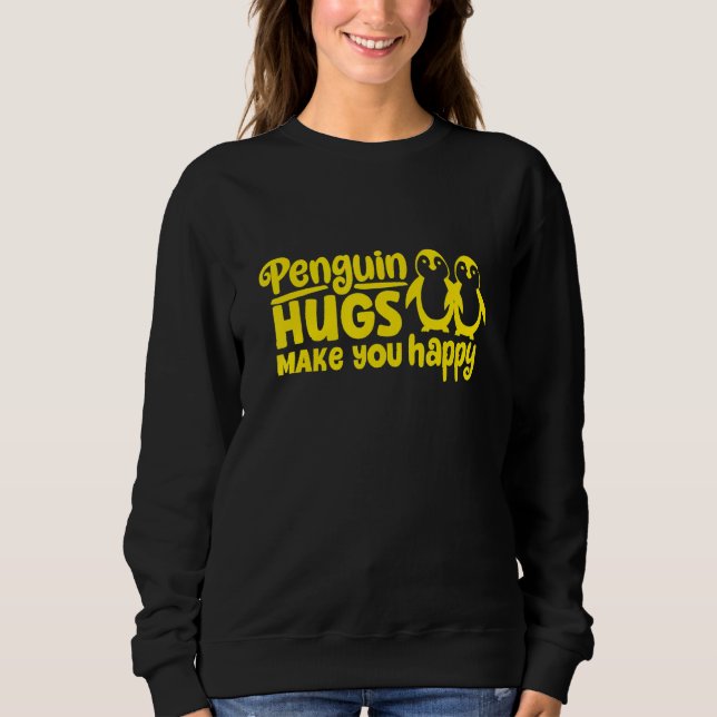 Sudadera Los abrazos de pingüino te hacen feliz (Anverso)