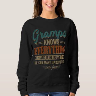 Sudadera Los abuelitos masculinos saben todo el abuelo 60 p