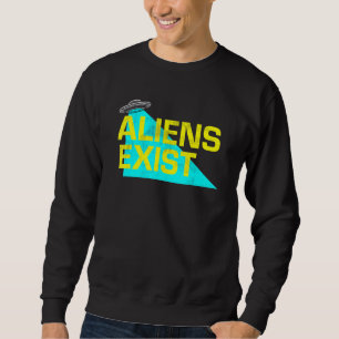 Sudadera Los Alienígenas existen como Ufo Blue Light Ilustr