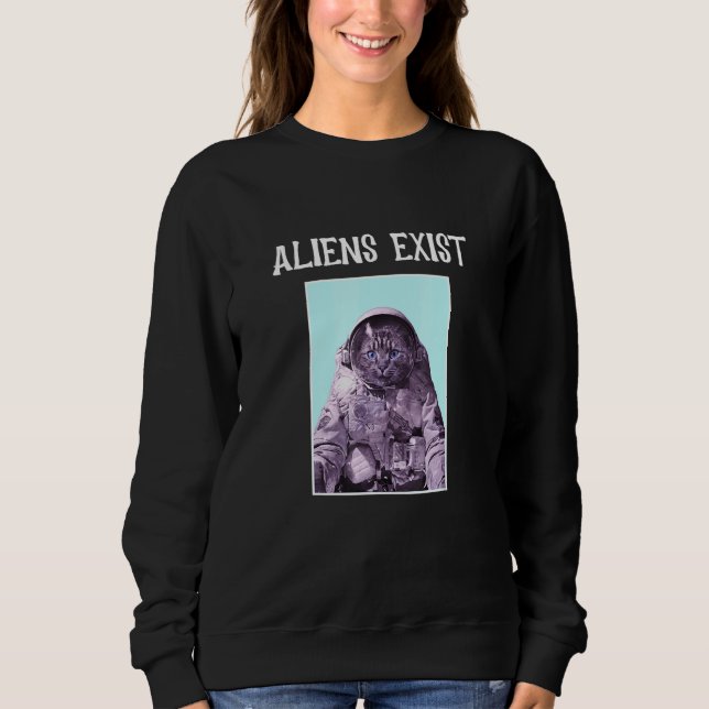 Sudadera Los Alienígenas existen como Ufo Hunter Cat (Anverso)