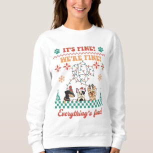 Sudadera Los amantes de los perros todo son buenos Navidade