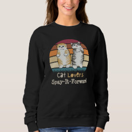 Sudadera Los amantes del gato lo pagan hacia delante Diseño
