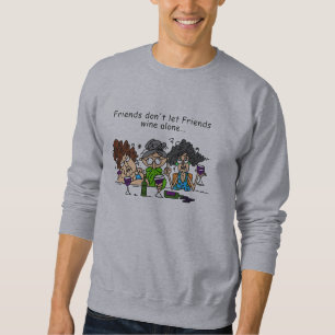 Sudadera Los amigos no dejan el vino de los amigos