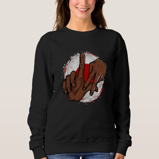Sudadera Los Angeles California Chicano Japan Flag LA Hand  (Anverso)