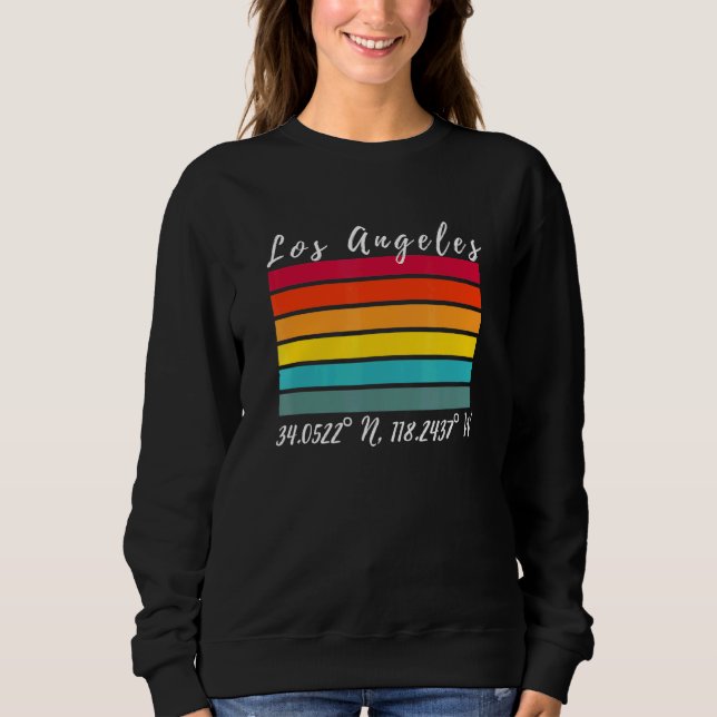 Sudadera Los Ángeles California Latitude Longitude La Souve (Anverso)