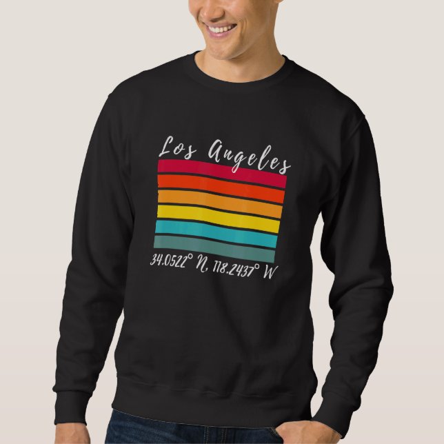 Sudadera Los Ángeles California Latitude Longitude La Souve (Anverso)