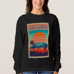 Sudadera Los Angeles Hollywood Sunset Retro Vintage Art