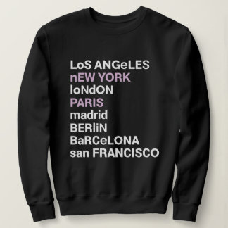Sudadera Los Angeles New York London Paris Sweatshirt