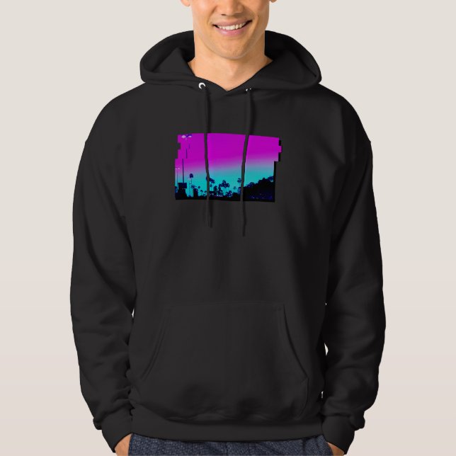 Sudadera Los Angeles Vaporwave Aesthetic Lights For Men and (Anverso)