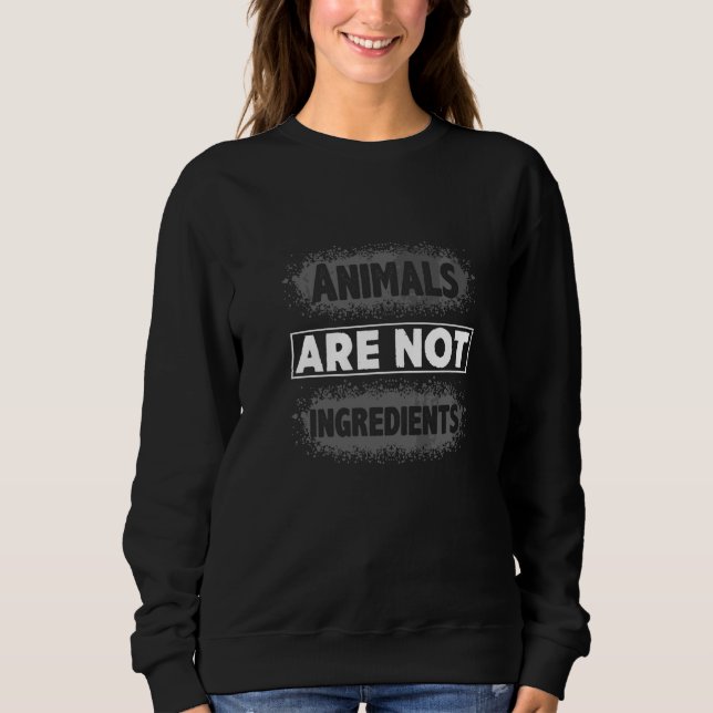 Sudadera Los Animales No Son Ingredientes Comida Vegana Sal (Anverso)