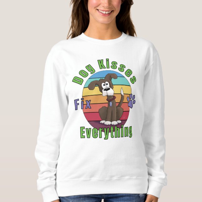 Sudadera Los besos de perro lo arreglan todo  (Anverso)