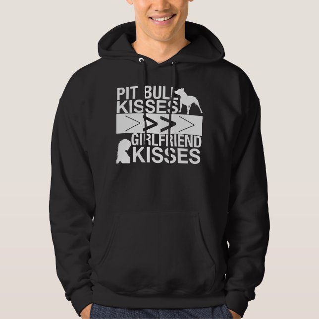 Sudadera Los besos del pitbull son mayores que besos de la (Anverso)