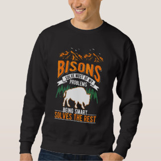 Sudadera Los Bisones Resuelven La Mayoría De Mis Problemas