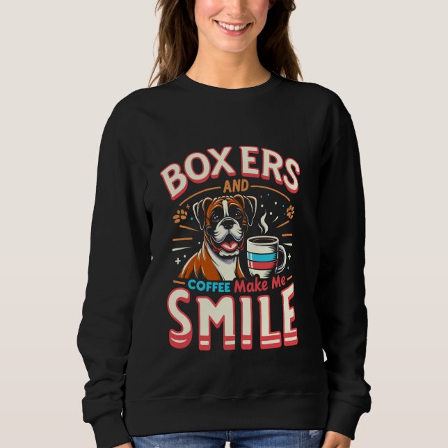 Sudadera Los Boxeadores Y El Café Me Hacen Sonreír La Cafet (Anverso)