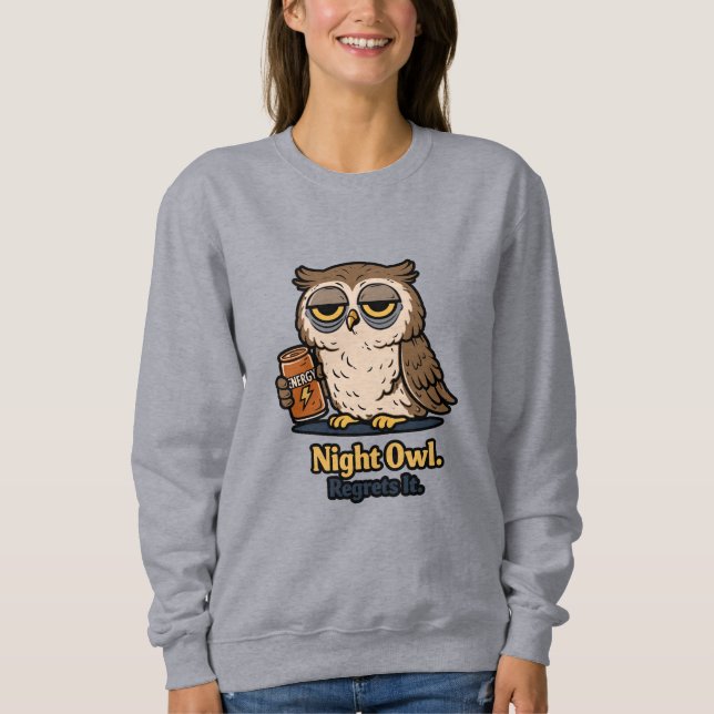 Sudadera los búhos nocturnos quieren dormir (Anverso)