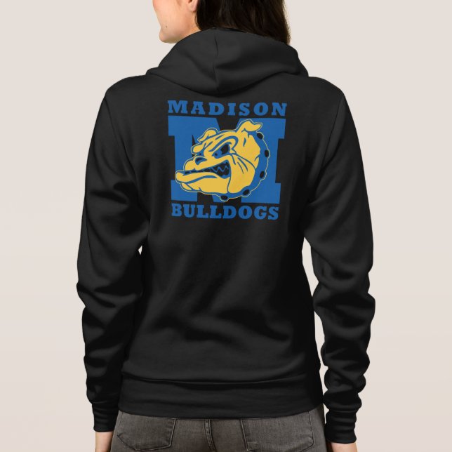 Sudadera Los bulldoges de Madison de las mujeres relampagan (Reverso)