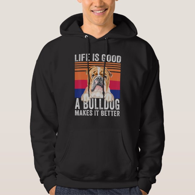 Sudadera Los bulldoges hacen que tu vida sea buena cosecha (Anverso)