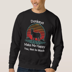 Sudadera Los burros me hacen feliz a los granjeros de Donke