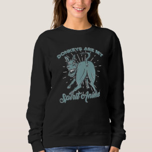 Sudadera Los burros son mi mono animal espiritual