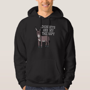 Sudadera Los burros son mi terapia Mula irónica
