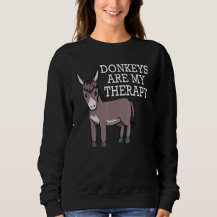 Sudadera Los burros son mi terapia Mula irónica