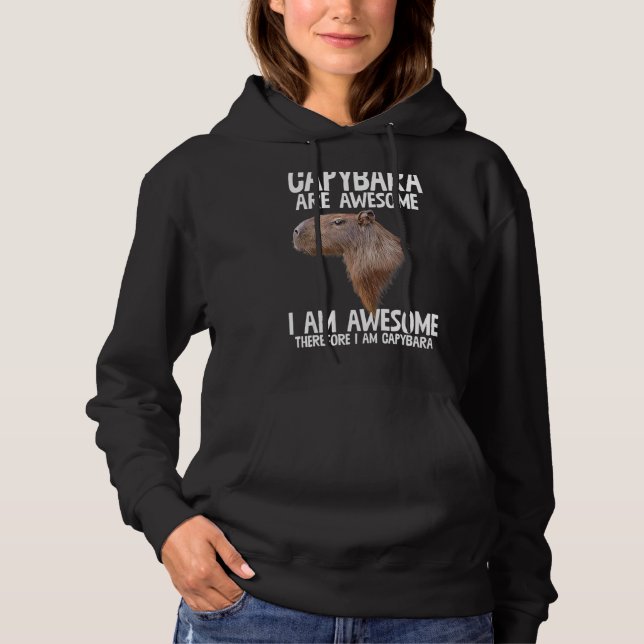 Sudadera Los capibara son increíbles, por lo tanto soy Capi (Anverso)