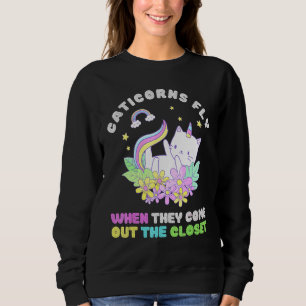 Sudadera Los Caticorns Vuelan Cuando Salen Del Gato De Clos