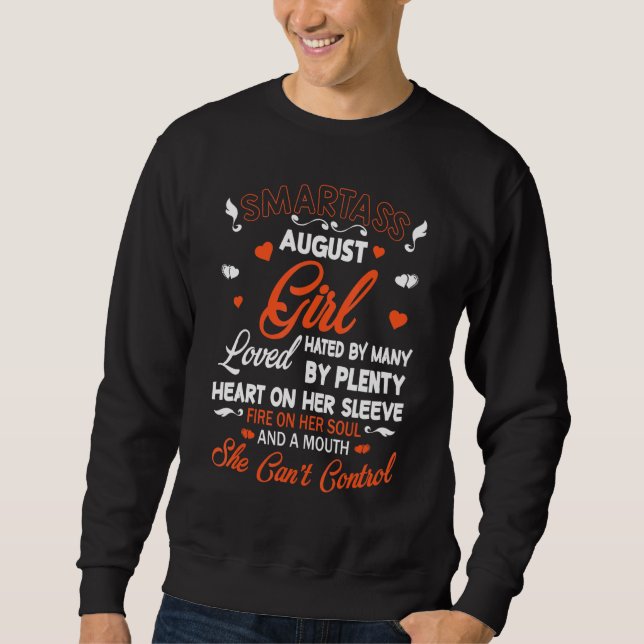 Sudadera Los Chicas inteligentes de agosto odiaban a muchos (Anverso)