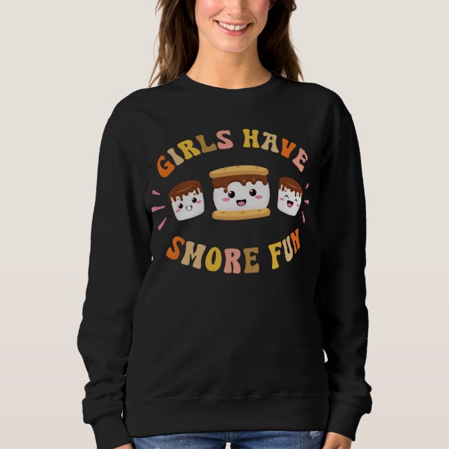 Sudadera Los chicas tienen obsequios de Kawaii Camping Smor (Anverso)