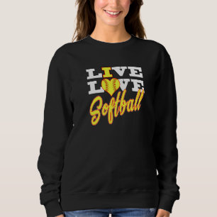 Sudadera Los chicas Viven Con Amor El Softball Para Los Ado