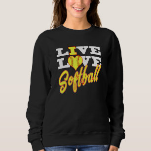 Sudadera Los chicas viven el amor del Softbol para adolesce