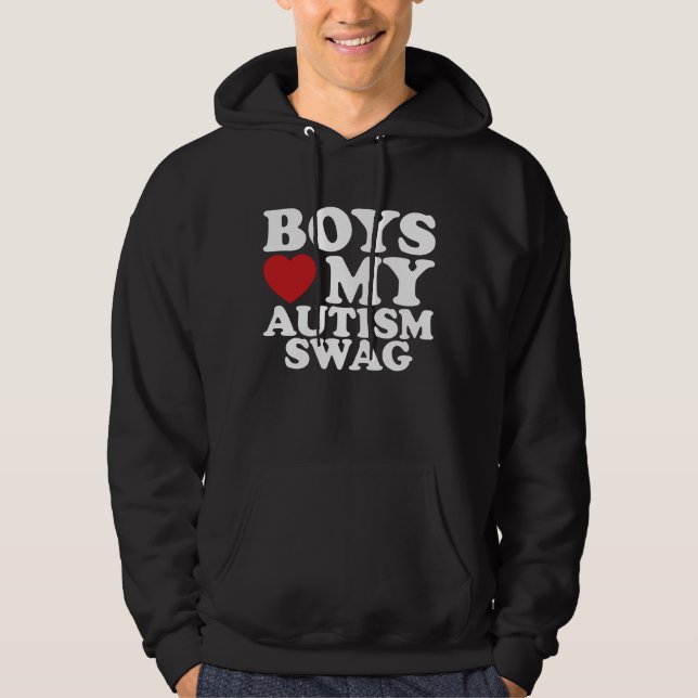 Sudadera Los chicos aman el corazón de conciencia de mi swi (Anverso)