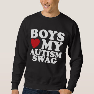 Sudadera Los chicos aman el corazón de concienciación sobre