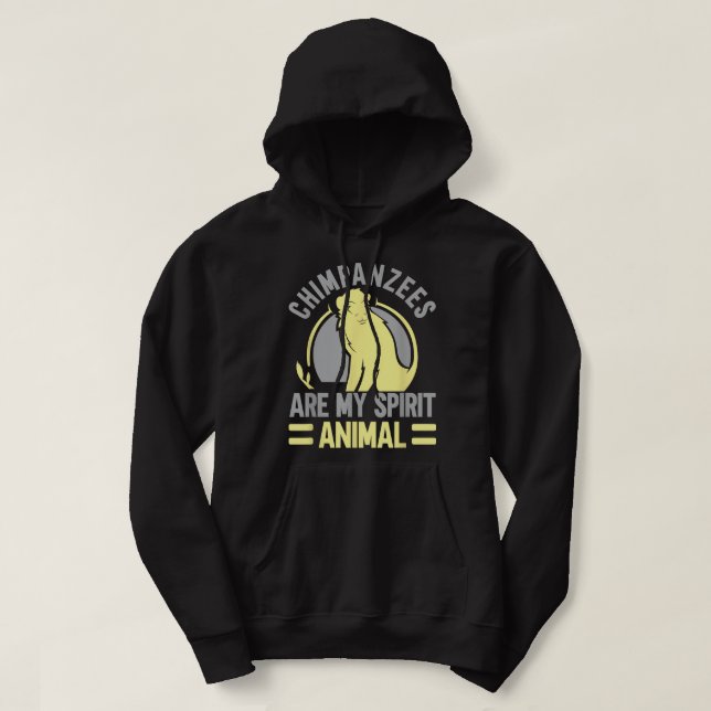 Sudadera Los Chimpancés Son Mi Espíritu Animal Chimp Monkey (Diseño del anverso)
