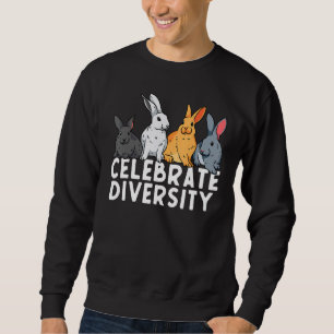 Sudadera Los Conejos Gris Y Conejito Negro De Color Marrón