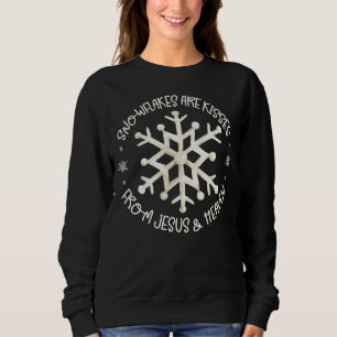 Sudadera Los copos de nieve cristianos de invierno son beso