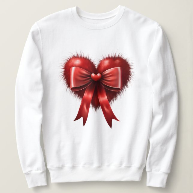 Sudadera Los corazones rojos me encantan El día de San Vale (Anverso del diseño)