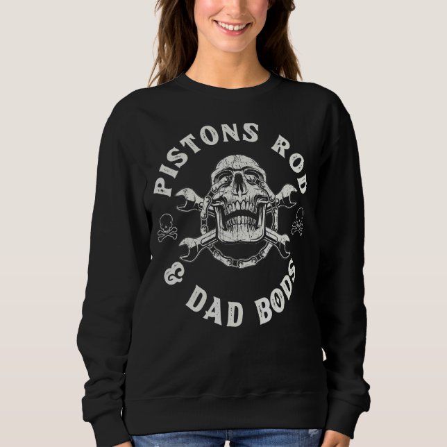Sudadera Los Cuerpos De Pistons Rod Y Dad Skull (Anverso)