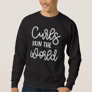 Sudadera Los Curls Corren El Pelo Natural De Curly Del Mund