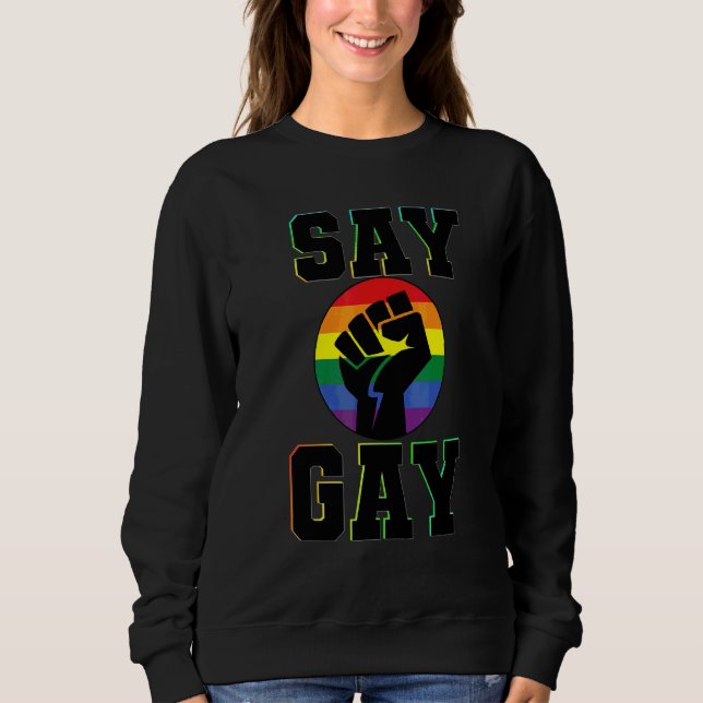 Sudadera Los Derechos De Los Gays Y La Igualdad Dicen Gay (Anverso)
