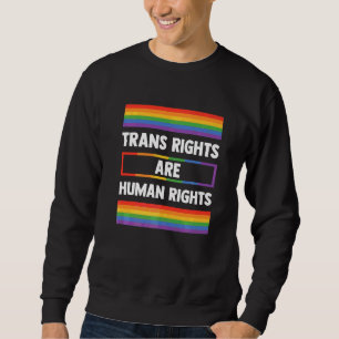 Sudadera Los Derechos Trans Son Derechos Humanos Arcoíris G