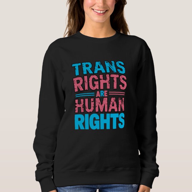 Sudadera Los derechos transgénero son derechos humanos, lib (Anverso)