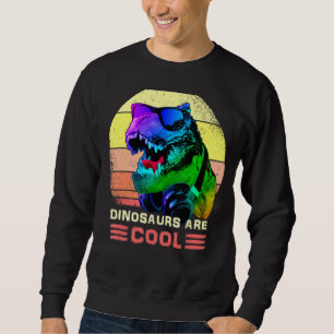 Sudadera Los Dinosaurios Son Gafas De Sol Y Auriculares Rex