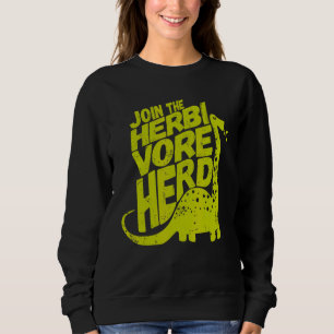 Sudadera Los dinosaurios vegan se unen al vegetariano herbi