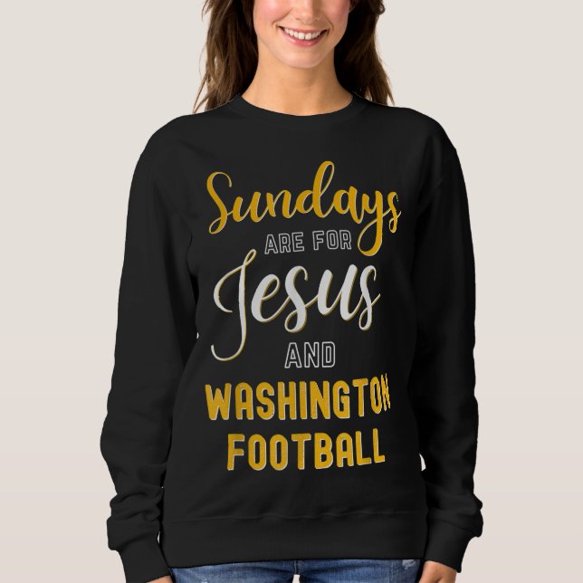 Sudadera Los domingos son para Jesús y fútbol, Funny Washin (Anverso)