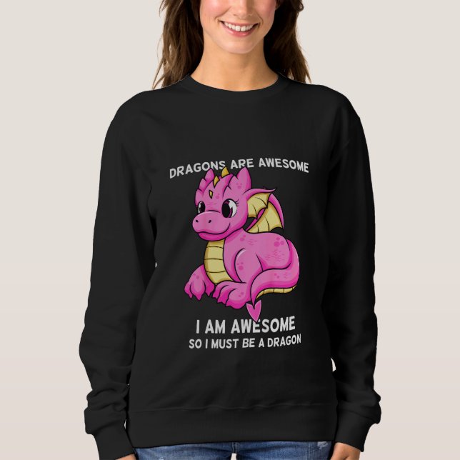 Sudadera Los Dragones Infantiles Son Increíbles. Soy Un Dra (Anverso)