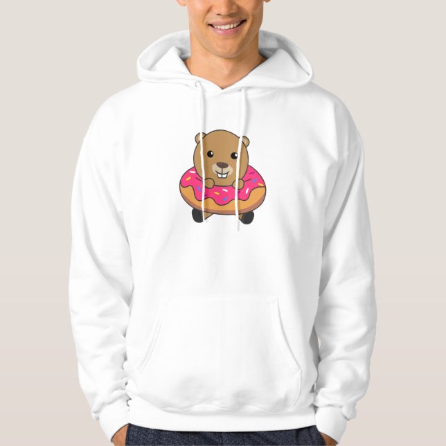 Sudadera Los dulces dulces castores donut rosados (Anverso)