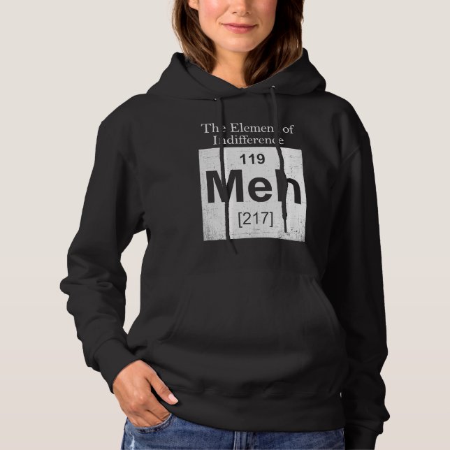 Sudadera Los Elementos De La Indiferencia  Profesor De Cien (Anverso)